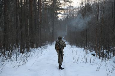 Soldat russe dans la neige