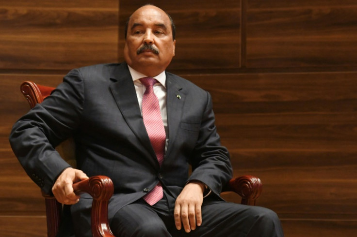 Mohamed Ould Abdel Aziz en 2019, lors de la passation du pouvoir à son bras droit Mohamed Ould Ghazouani