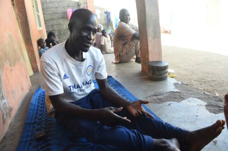 Saleh Bukar, séparé de sa famille par les combats, dans un camp à Yola, au Nigeria