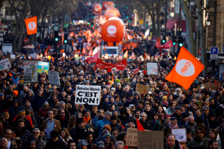 Troisième journée nationale de protestation en France contre la réforme des retraites