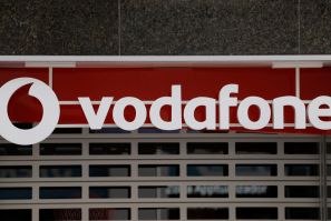 Le logo de Vodafone est visible sur la façade d&#39;un magasin à Ronda
