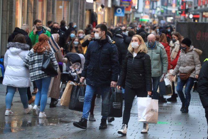La rue commerçante de Cologne pendant la pandémie de coronavirus
