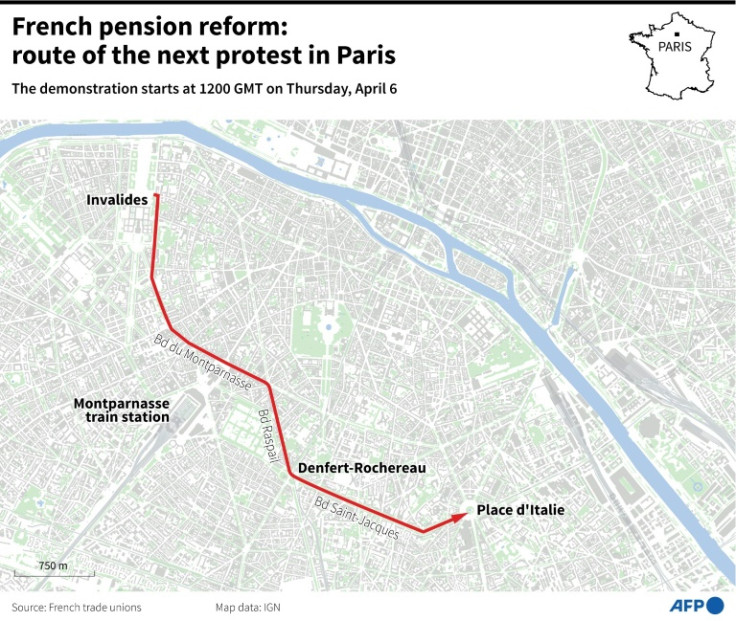 Réforme des retraites françaises : parcours de la prochaine manifestation à Paris