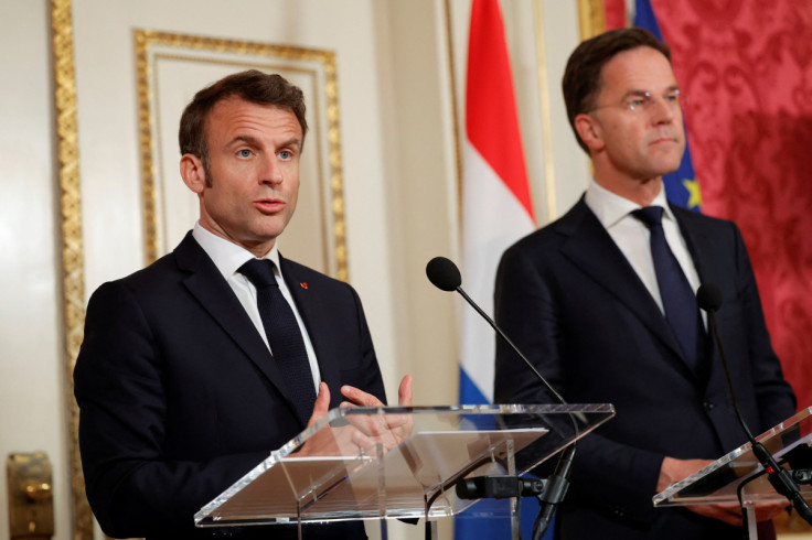 Le président français Macron effectue une visite d&#39;Etat aux Pays-Bas