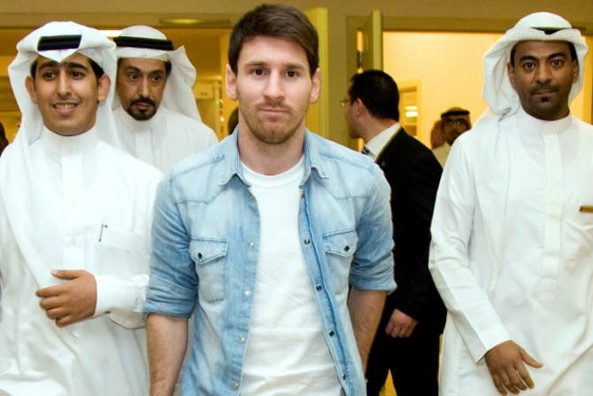 Messi lors d&#39;une visite en Arabie saoudite en 2012