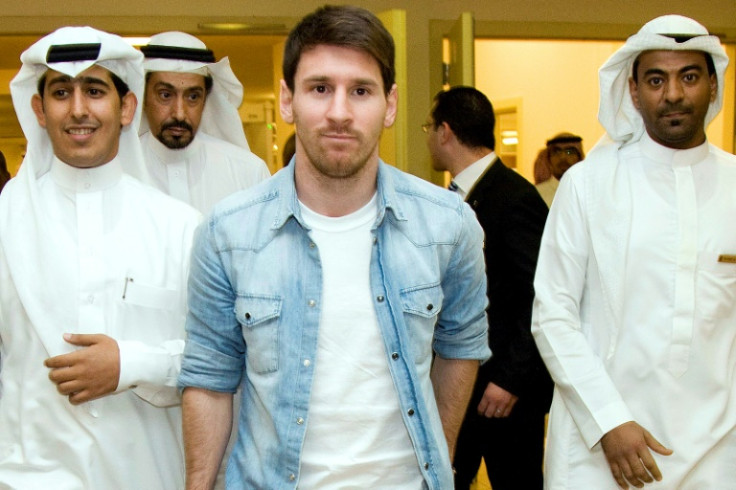 Messi lors d&#39;une visite en Arabie saoudite en 2012