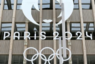 Le logo des Jeux Olympiques de Paris 2024 arborant les bureaux du comité d&#39;organisation de Paris pour les jeux de l&#39;année prochaine