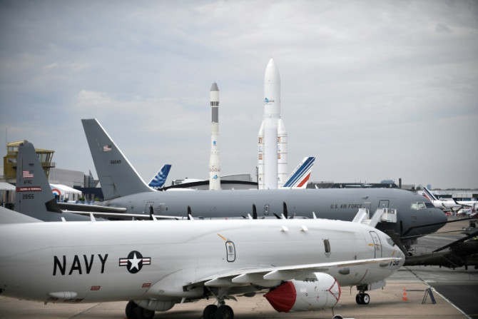 Des avions de l&#39;US Air Force et de la Navy exposés avant l&#39;ouverture lundi du Salon du Bourget