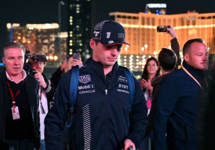 Le pilote néerlandais Max Verstappen de Red Bull Racing, champion du monde de Formule 1, arrive jeudi pour la première séance d&#39;essais du Grand Prix de Las Vegas.