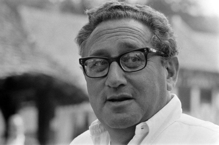 Henry Kissinger photographié en 1976 alors qu&#39;il était secrétaire d&#39;État américain