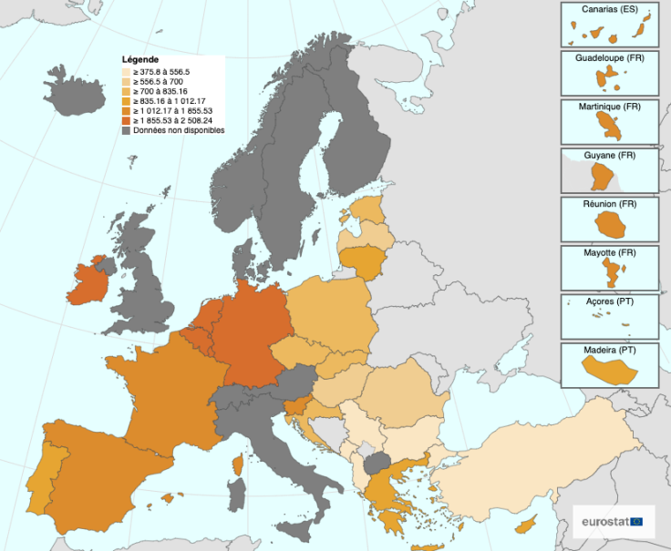 Les salaires minimums dans l'Union européenne