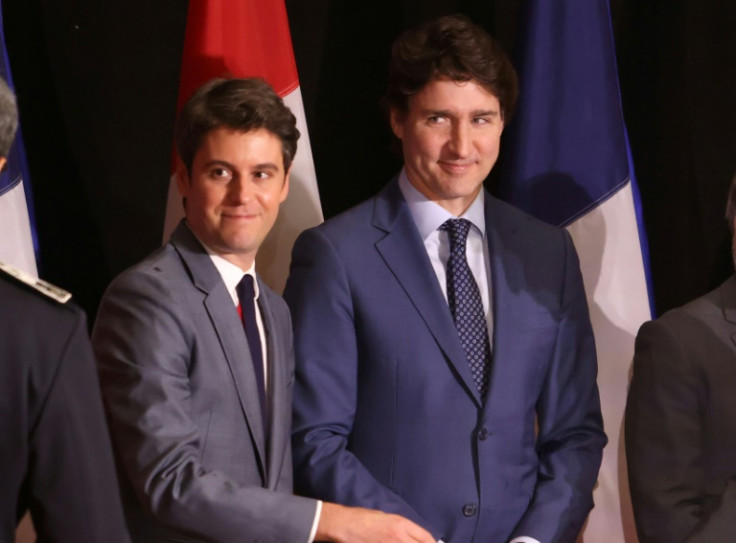 Le Premier ministre canadien Justin Trudeau (à droite) et le Premier ministre français Gabriel Attal ont soutenu l'accord commercial entre le Canada et l'Union européenne