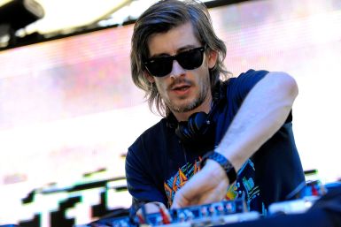 DJ Kavinsky performs on the first day